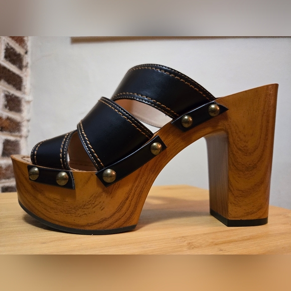 BCBGeneration Zadie Wedge Mule Black 9M - Picture 6 of 14